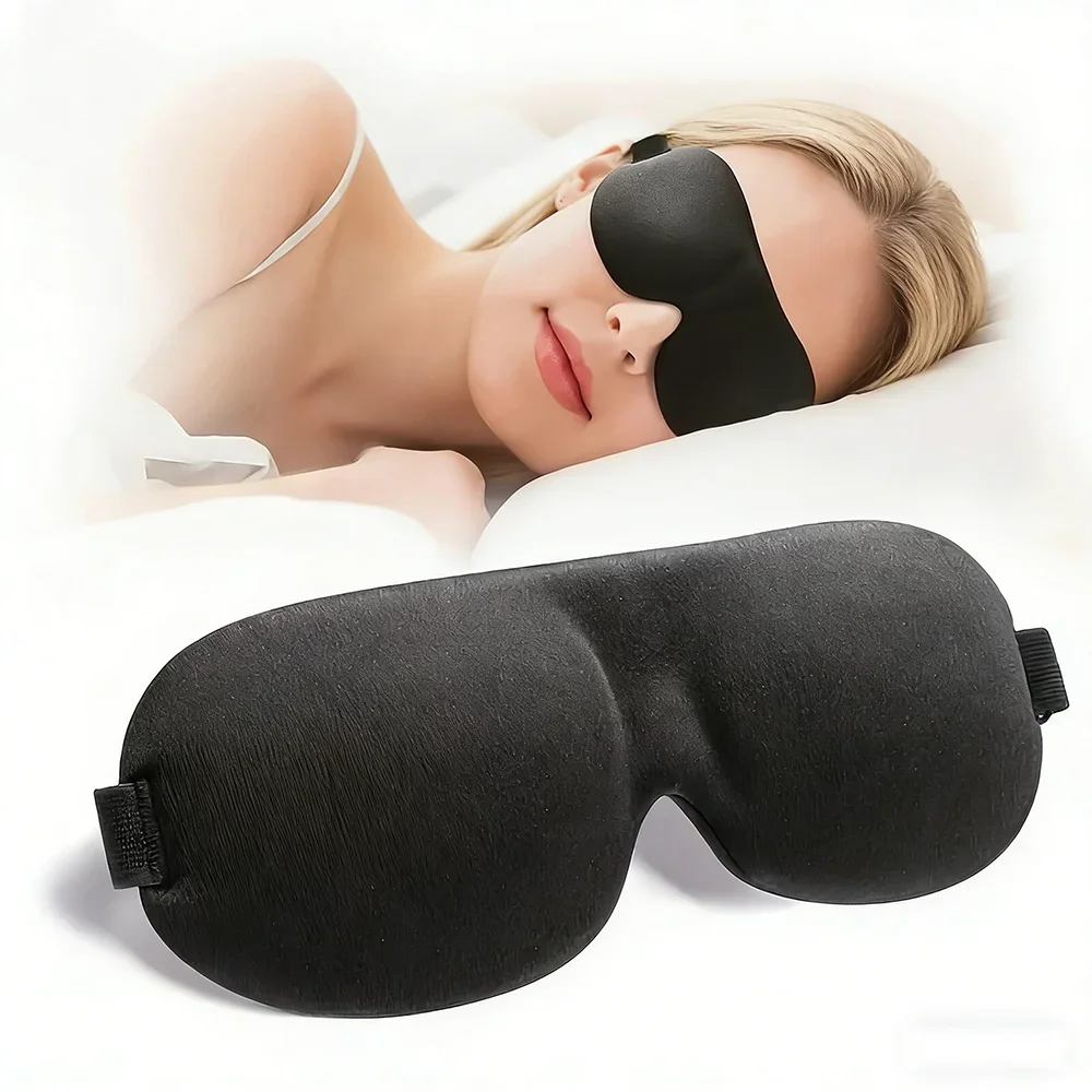1PC/2PCS/4PCS Unisex Breathable 3D Sleep Mask Adjustable Comfort Fit Light Blocking Air Circulation Eye Mask for Better Sleep