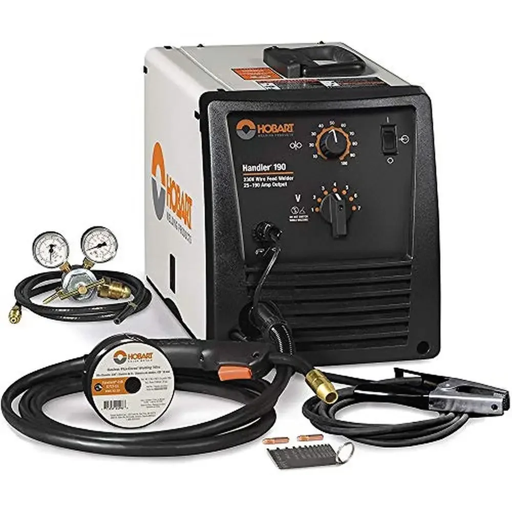 190 Amp 230V MIG Welder Kit 10ft gun & work cable Contact Tips & Welding Guide Easy Setup & Control Reliable Performance