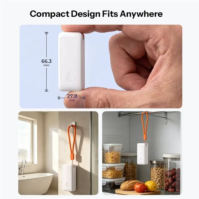 A69EZigbee Temperature Humidity Sensor APP Remote Monitoring Work For Google Home Alexa VPD And Dew Point Detection