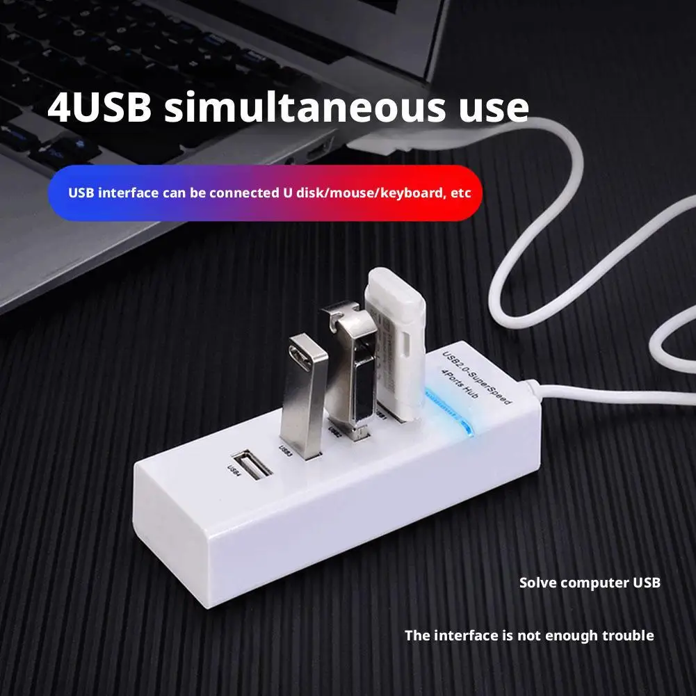 4-Port USB Hub 3.0 نقل البيانات عالي السرعة USB3.0 2.0 HUB 4-IN-1 USB Port Expander USB Splitter لأجهزة الكمبيوتر المحمول HDD Flash Drives