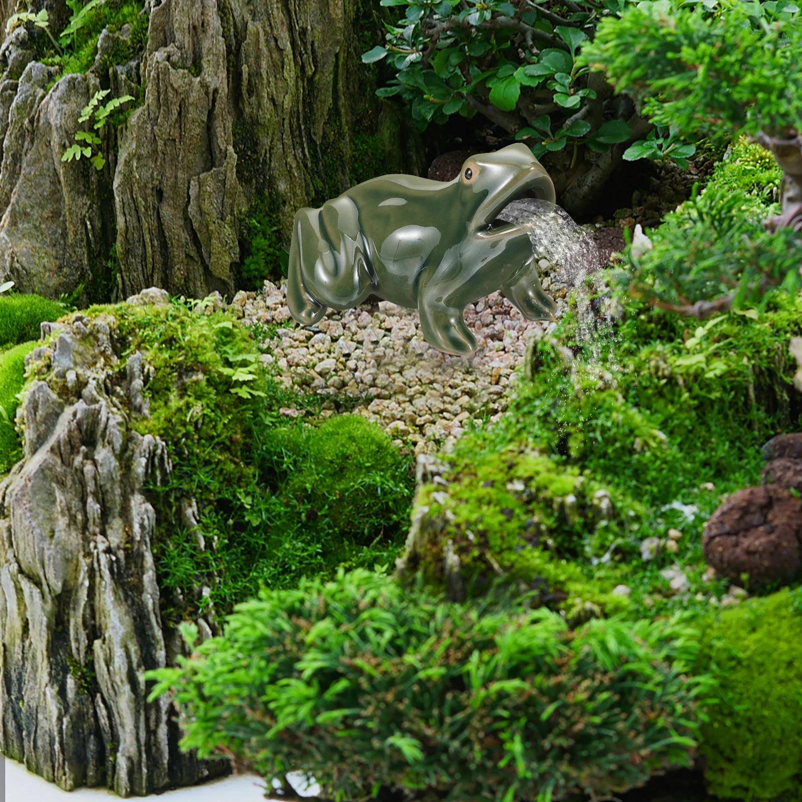 

Water Circulation Ceramic Fountain Frog Decorative Courtyard Garden Yard Outdoor Fountain Decor for Home Yard & Garden Decors