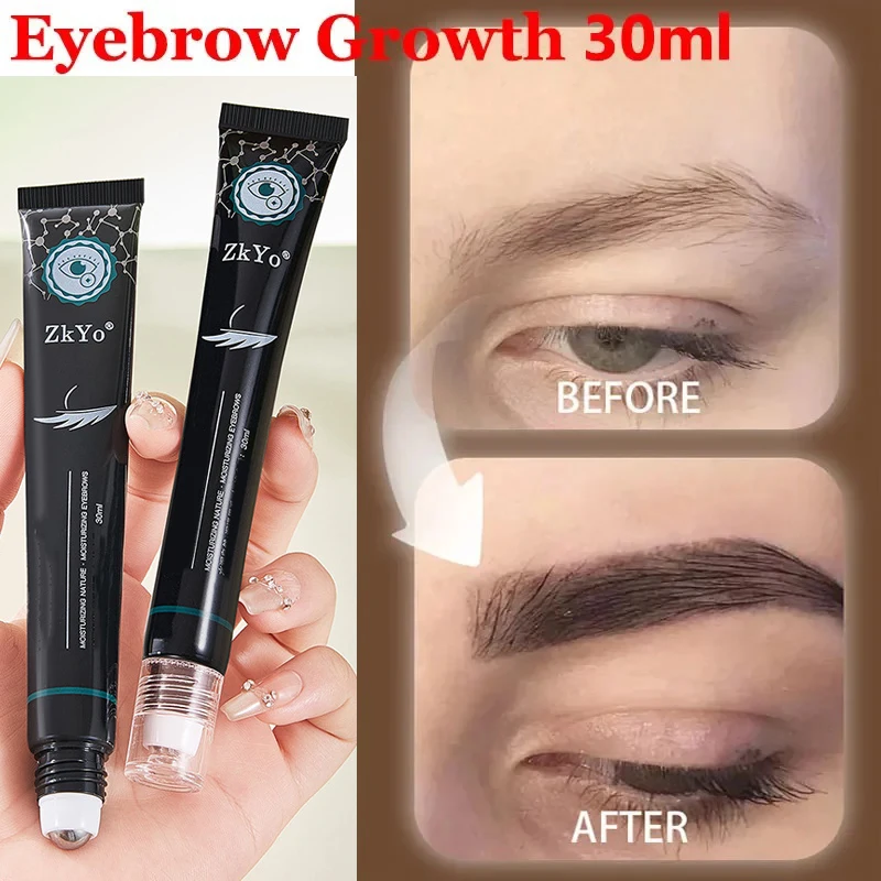 Siero per la crescita delle sopracciglia Roller Ball Più pieno Veloce Più Spessa Allungamento delle ciglia Sopracciglio Enhancer Trucco Anti Perdita di capelli Prodotto Nuovo 30ml
