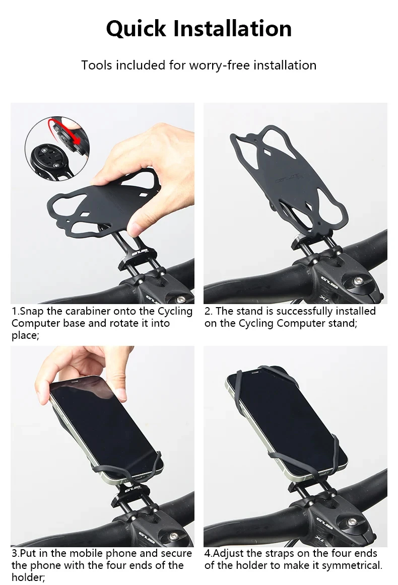GUB P13 Handy-Fahrradhalterung Fahrrad-Sicherheits-Silikon-Halterung Computer-Handyhalter mit Garmin Bryton Wahoo Ständer – Detail 8