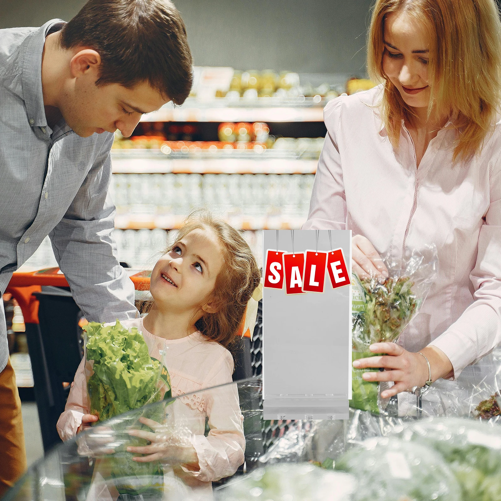 

Price Card Display Board Easel Stand for Sign Base Clear Shop Stands Holder Acrylic Office
