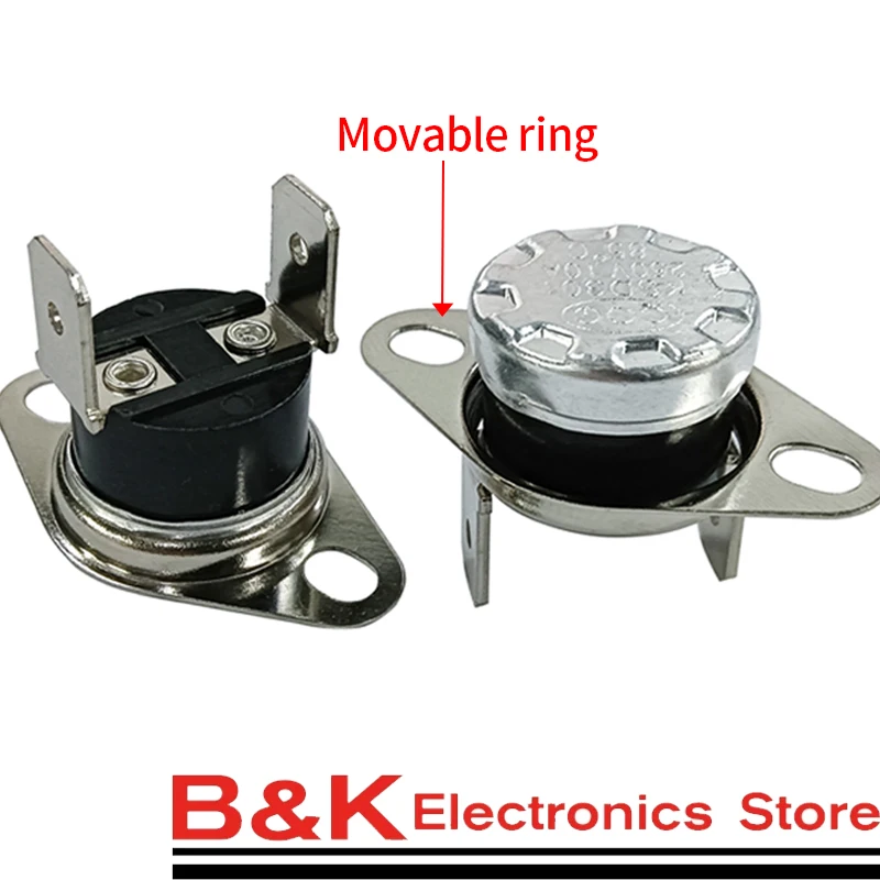 2PCS/5PCS/10PCS KSD301 10A 250V 40C-150C degree  KSD301 Normally Closed Temperature Switch Thermostat 45 55 60 65 70 75 80 85