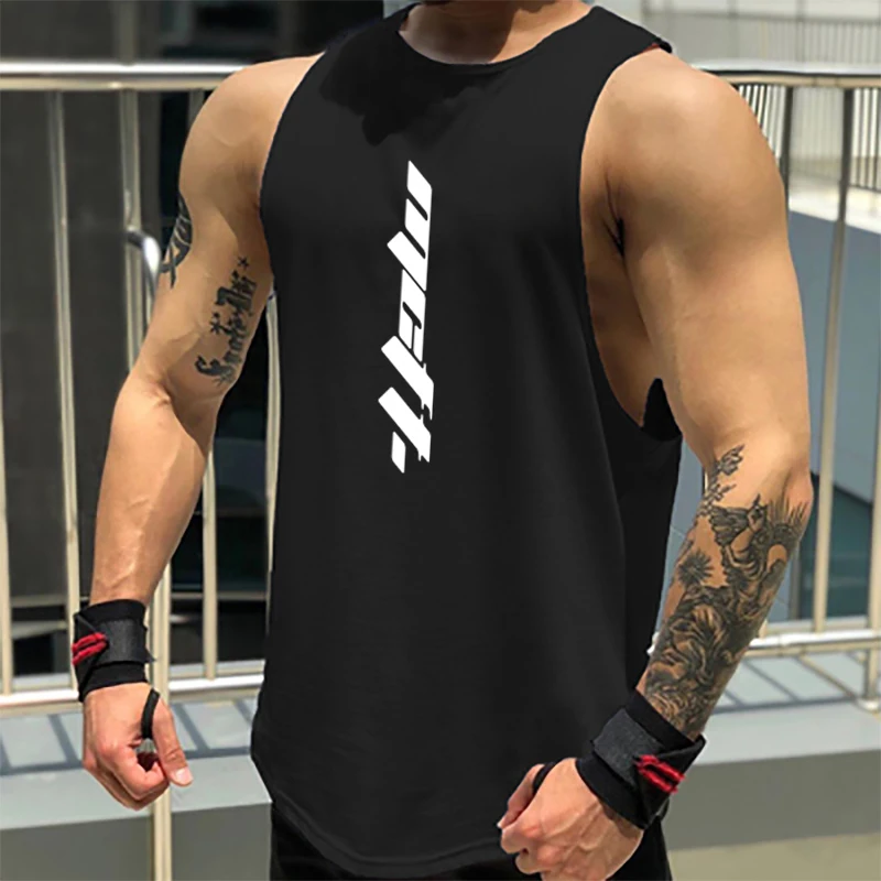 New Gym Mens Tank Top Muscle Sleeveless Sporing Shirt Korean Workout Cool Clothing Comfortable Singlets Fashion Fitness Vest