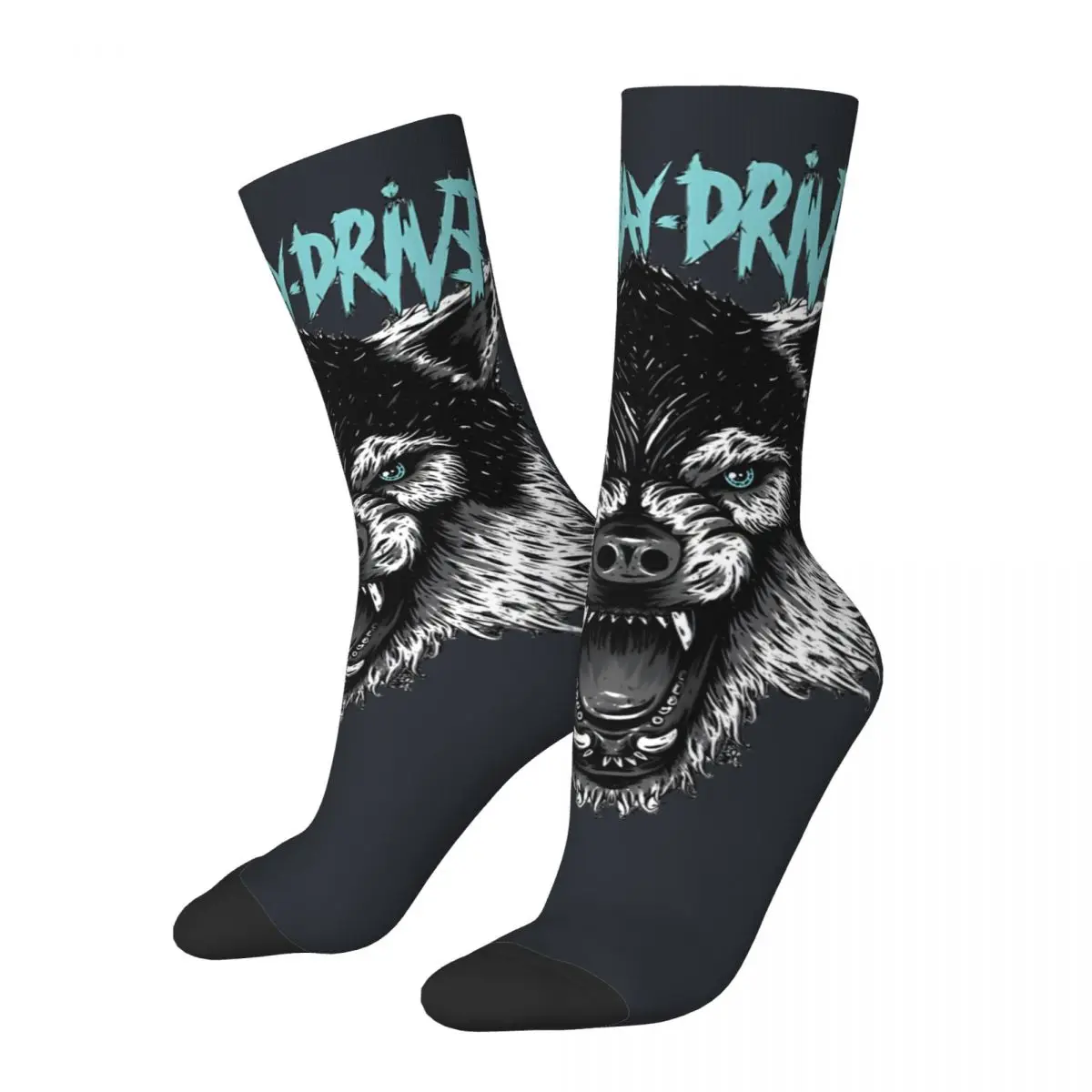 Funny Crazy The Dangerous Sock for Men Hip Hop Harajuku Primal Tales of Savagery Quality Pattern Crew Sock Casual Gift fugees