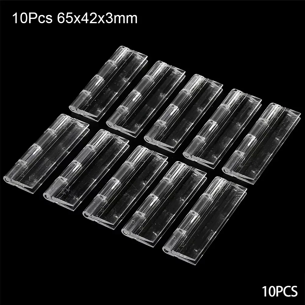 

10Pcs New Transparent Folding Hinge Acrylic Clear Door Hinges 270 Degree Foldable Furniture Hardware DIY Cabinet Door Box