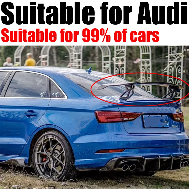 

Suitable for AudiA3 A4 A5 A6 A7 A8 R8 RS3 RS5 RS7 rear luggage compartment spoiler,spoiler lip,rear roof spoiler,separation wing