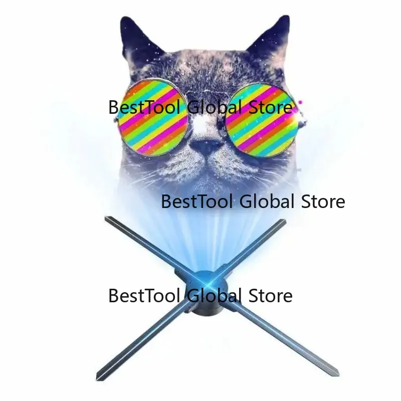 4K 70cm 3D Hologram Projector Light Advertising Display LED Fan 3d Holographic Display Imaging Lamp 3D Remote Hologram Player