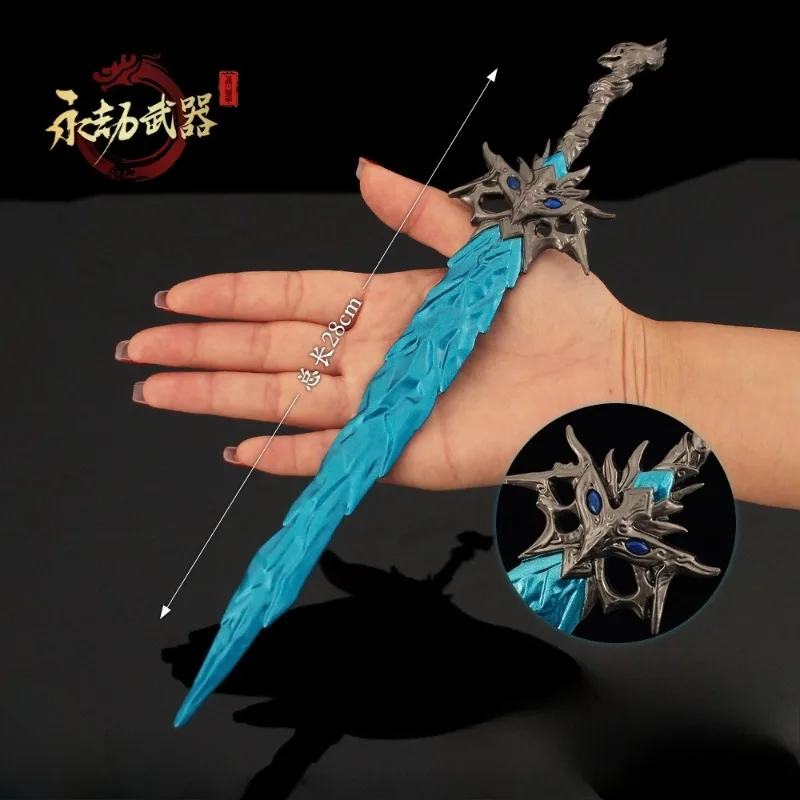 Naraka: Bladepoint Long Sword Series Broń Gra Peryferia Metalowy Model Broń Samuraja Breloki Prezenty Ozdoby Zabawki Kolekcja
