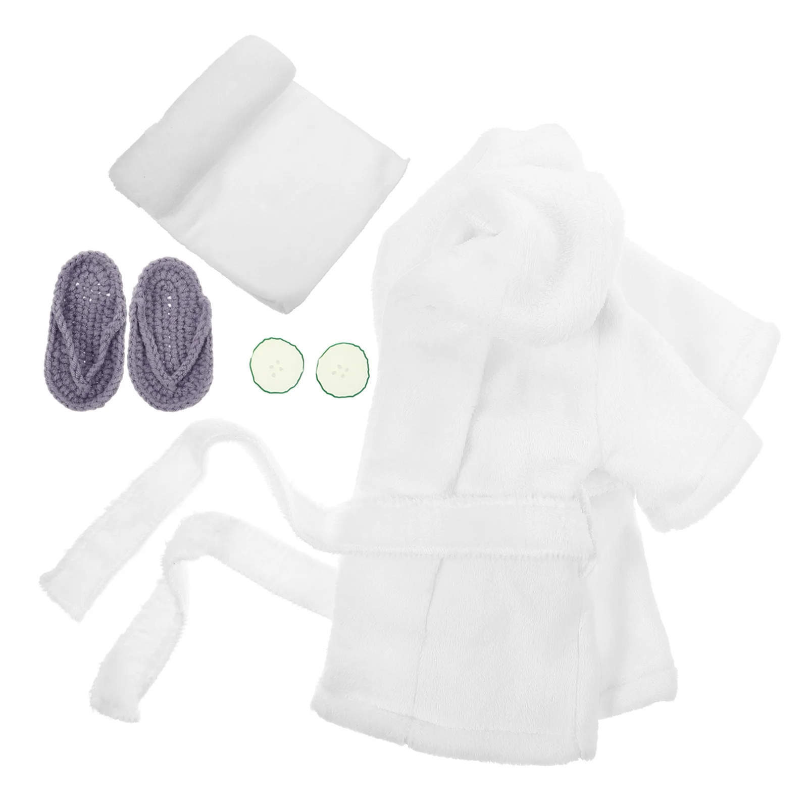1 zestaw 1 Zestaw do sesji zdjęciowych noworodków, szlafrok, miękki ręcznik z polaru koralowego dla malucha, uroczy strój z ręcznika kąpielowego na urodziny