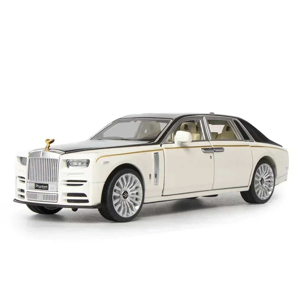 1:32 Eighth generation Rolls Royce Phantom Simulation Diecast Metal Alloy Model car Sound Light Pull Back Collection Kids Toy