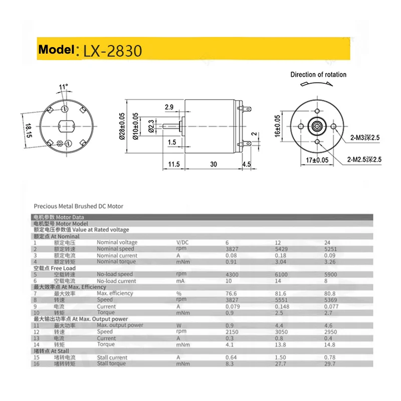 2025 Faradyi مخصص 28 مللي متر 6 فولت 12 فولت 24 فولت عالية السرعة 3800 دورة في الدقيقة 5200 دورة في الدقيقة صغيرة نحى فرش الوشم Coreless موتور تيار مباشر #6