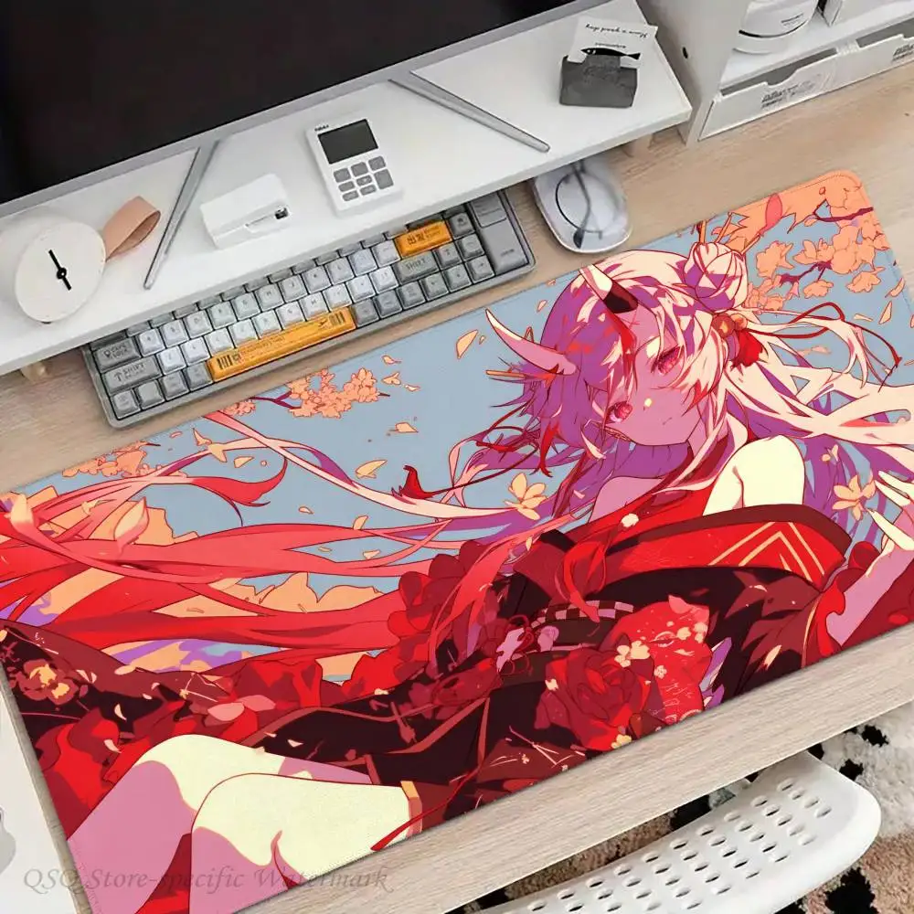 Nakiri Ayame Anime H-hololive Mousepad Non-slip Suitable For Office Computers Laptops E-sports Game Desk Mats XXL Keyboard