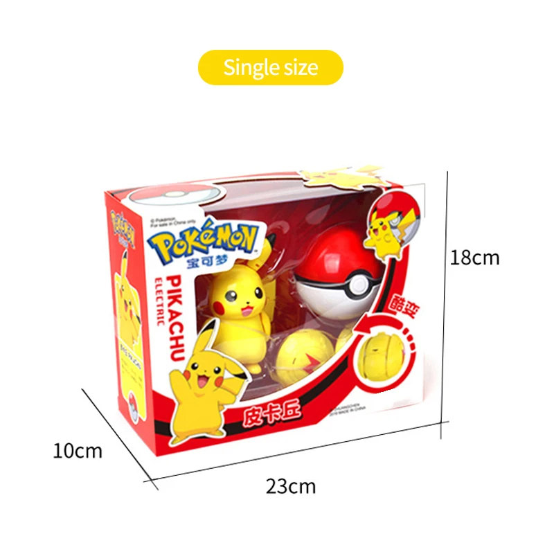 Original Pokémon-Figuren Verformbarer Ball Elfen-Spielzeugpuppe Taschenmonster Pikachu Charizard Venusaur Blastoise Mewtwo Gyarados Pokeball – Detail 12