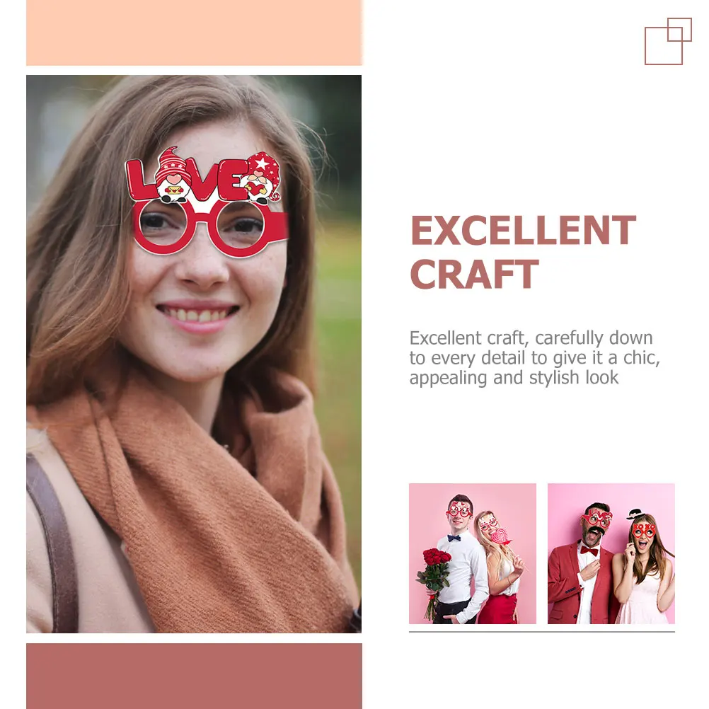 

12pcs Eyeglasses Frames Lightweight Valentine Themed Party Supplies Party Supplies Fun Accessories