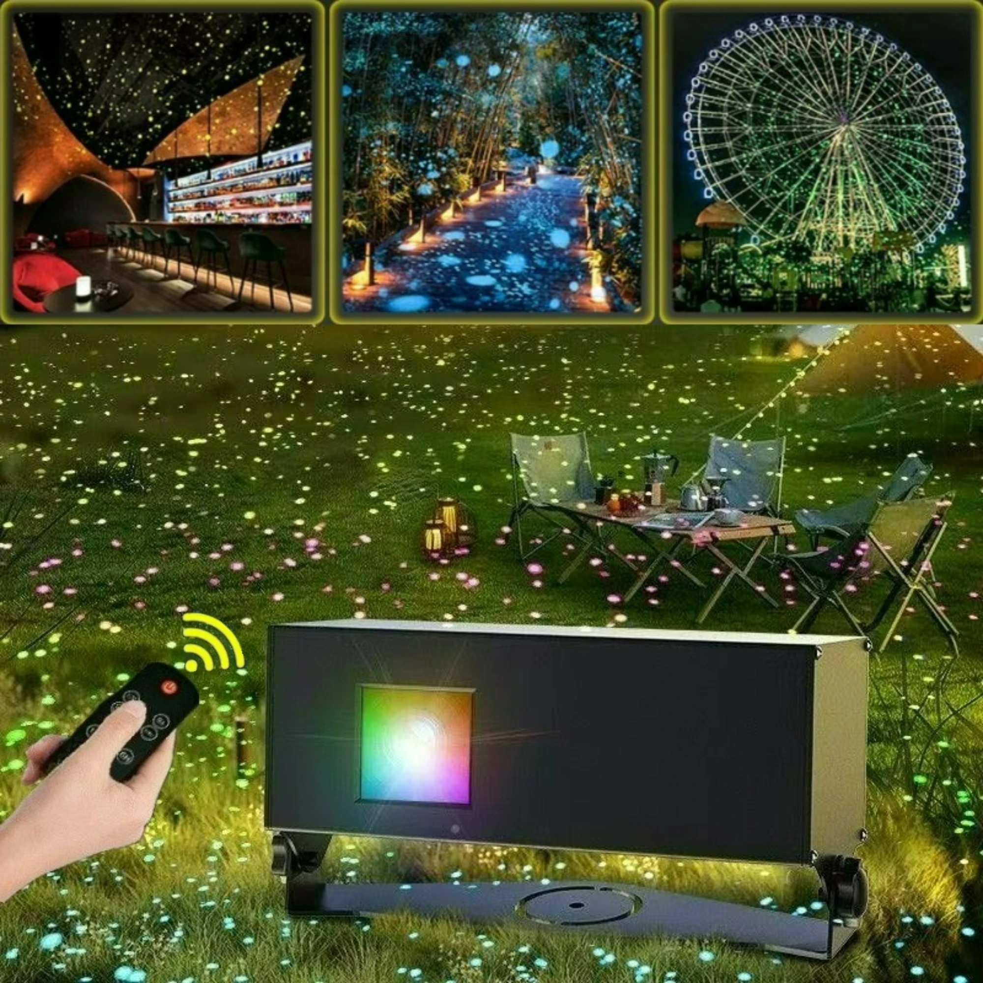 

Проекционная лампа Firefly Starry Sky с дистанционным управлением, наружное водонепроницаемое освещение для двора, сада, лужайки, живописной зоны, атмосферное освещение