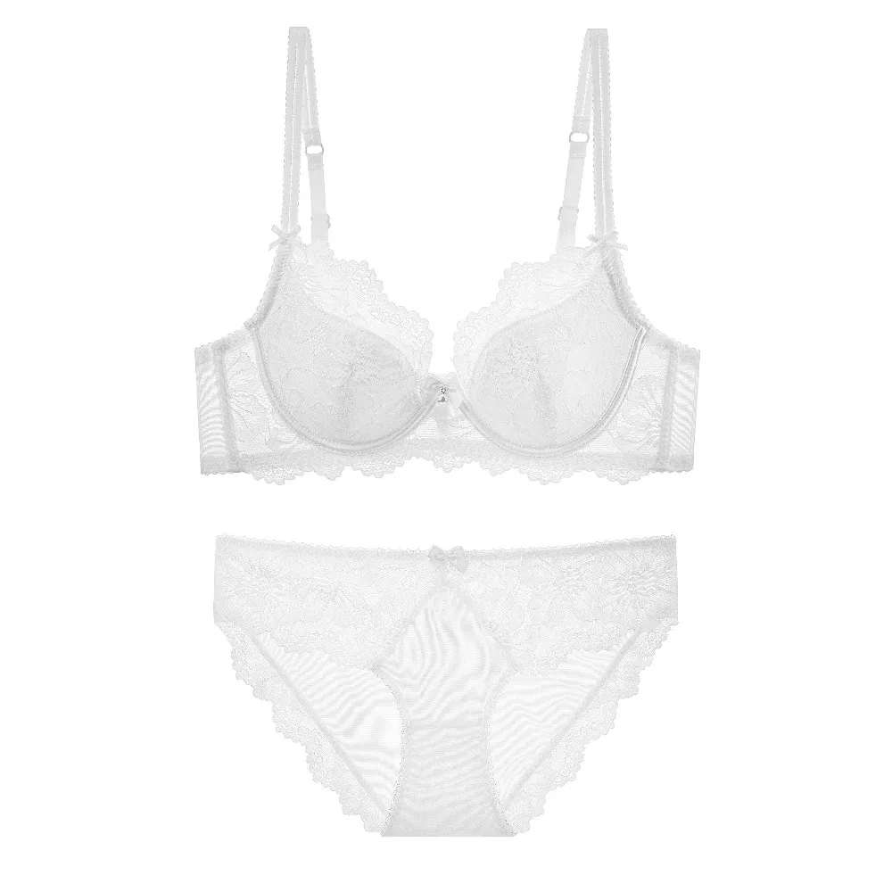 BANERDANNI French Lace Minimizer Bra For Women Comfortable Soft Underwire Anti Sagging Sexy Pure Desire Full Bust Lingerie 32‑38