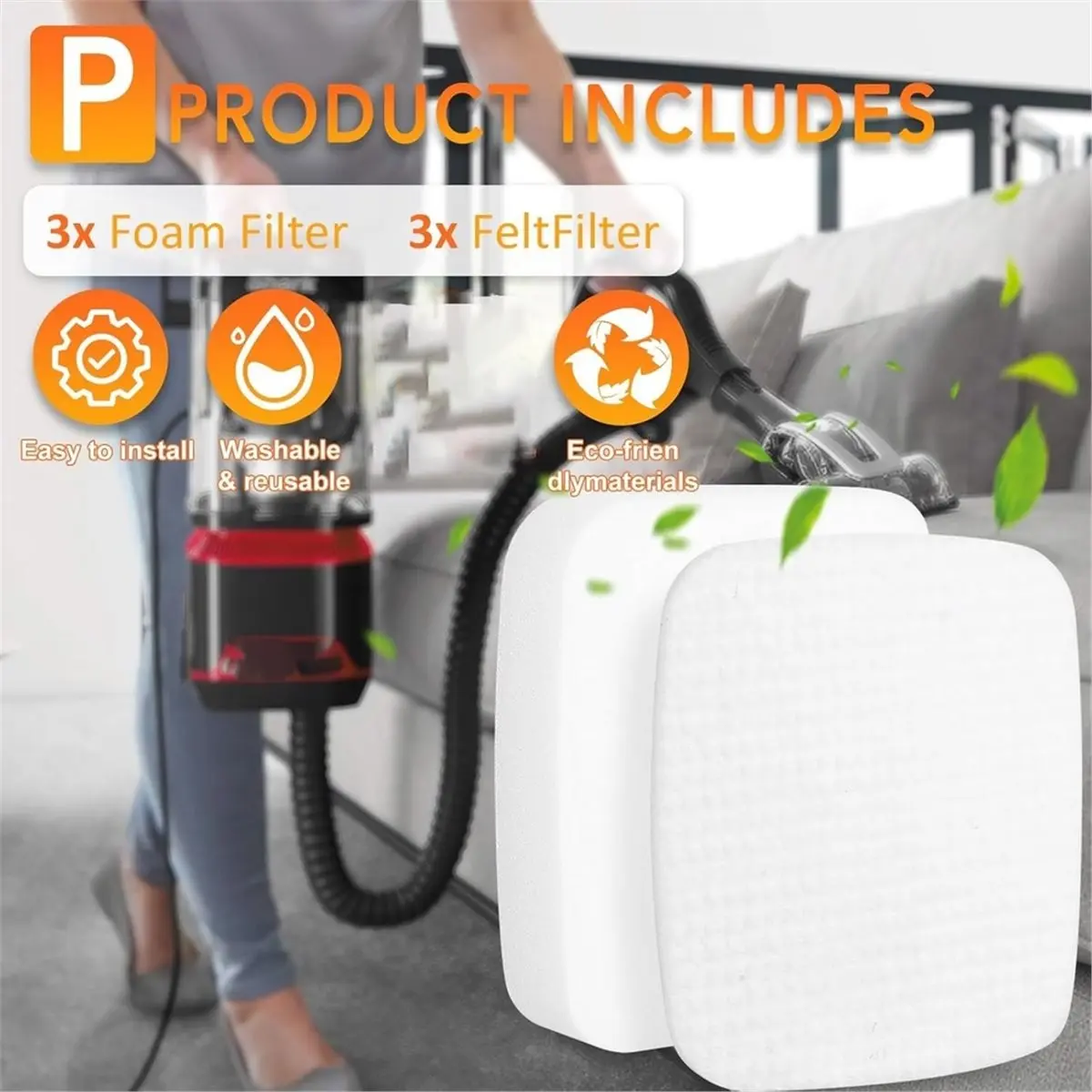 【MUST-HAVE LIST】 UV900 UV850 Foam & Felt Filters for Performance Lift-Away ADV DuoClean PowerFins Upright Vacuum UV900 UV850