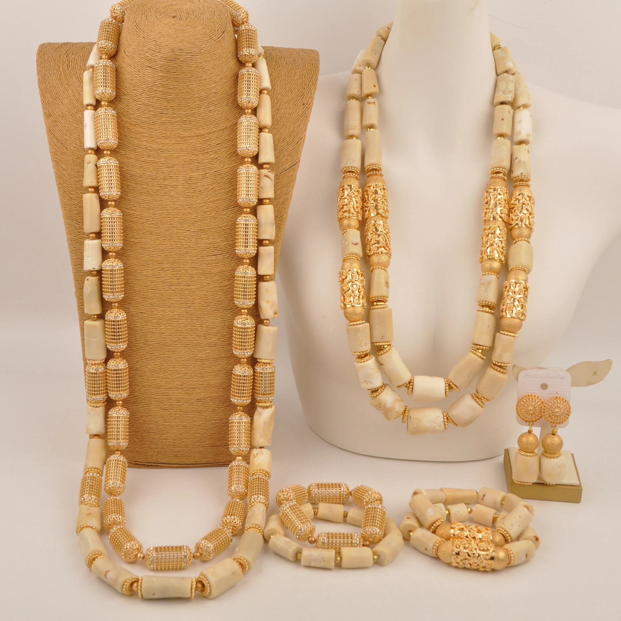 

Necklace Fashion African Nigerian Wedding jewelry Natural Coral collection white