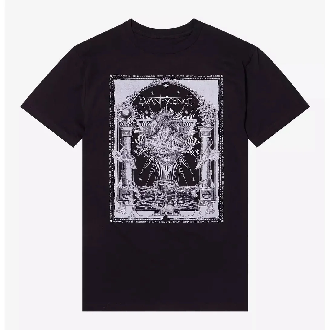 Evanescence Astrology Logo Band T-Shirt Cotton Graphic Tee Men Women Summer Streetwear