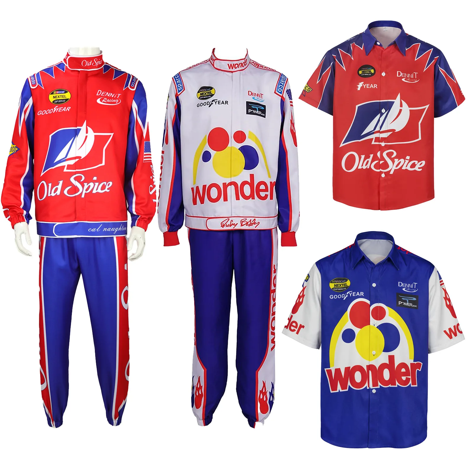 

Ricky Bobby Racing Suit Adult Suit Talladega Night Halloween Party Costume Suit
