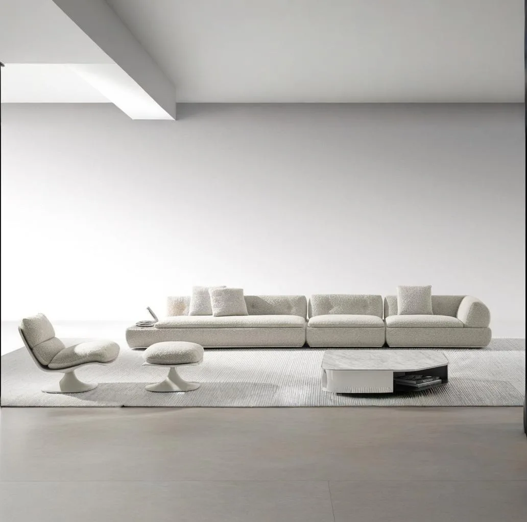 Moon sofa villa large flat layer cashmere sofa