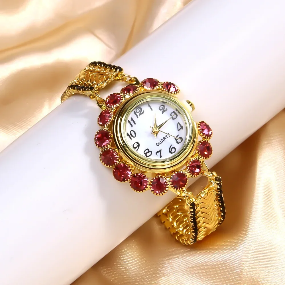 Новые модные часы-браслет для женщин, винтажные роскошные кварцевые наручные часы из сплава со стразами, элегантное платье, женские часы, подарок