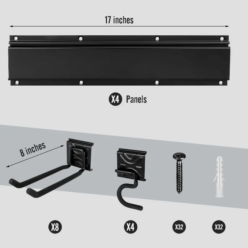 Garage Garden Tool Storage Organizer Wall Mount,Yard Organization Heavy Extra Width Panels for Hanging Landscaping Equipment