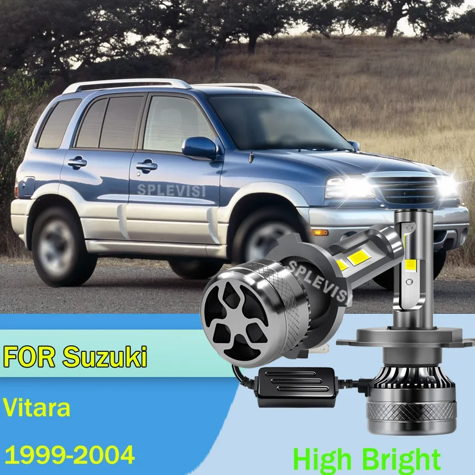 2Pcs Boost & Power-Saving 9003 H4 12V LED Headlight Bulb Error-Free CANBUS Ready For Suzuki Vitara 1999 2000 2001 2002 2003 2004
