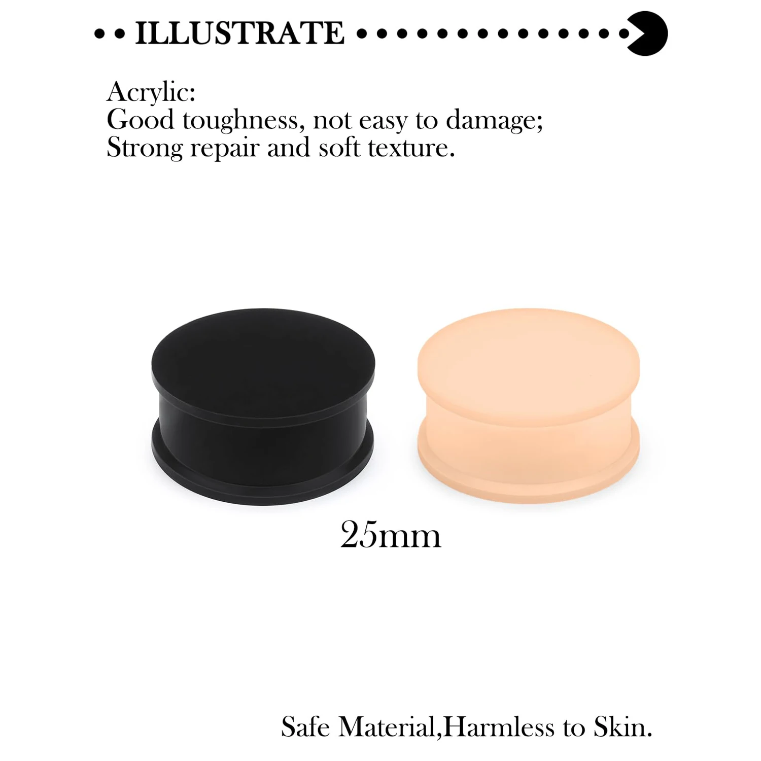 3-25mm Solid Soft Flesh Skin Tone Slicone Gauges Tunnels Plugs for Ears Double Flare Gauge Stretching Kit Ear Expander Piercing