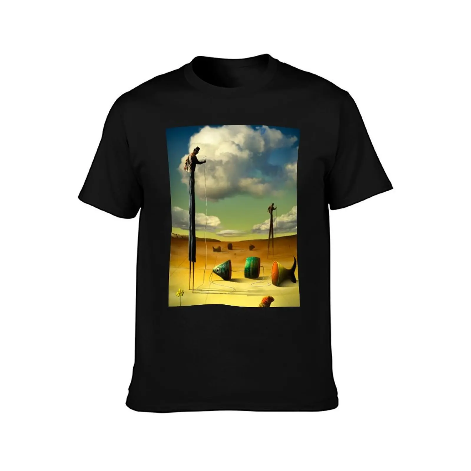 Os Homens da Perna de Pau e seus Peixes. T-Shirt Summer Casual Cotton Tee Oversized Streetwear Tops Vintage Graphic Print