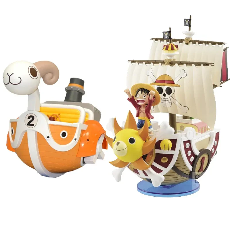 7cm Anime jeden kawałek statek rysunek Luffy zabawkowy Model Super słodki Mini łódź tysięczny Going Merry zmontowany Model figurka