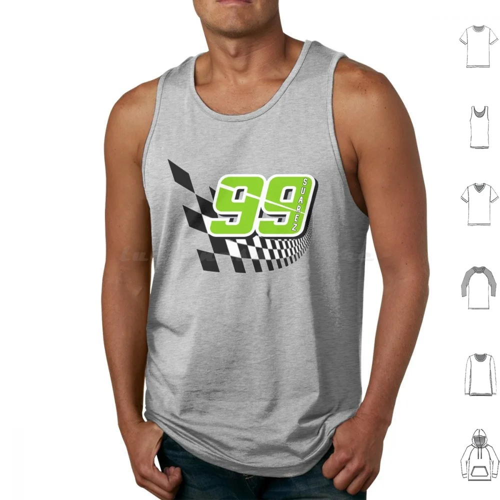 Daniel Suarez In Checkers Tank Tops Print Cotton Daniel Suarez 99 Trackhouse Auto Racing Stock Car Racing Race Car Driver