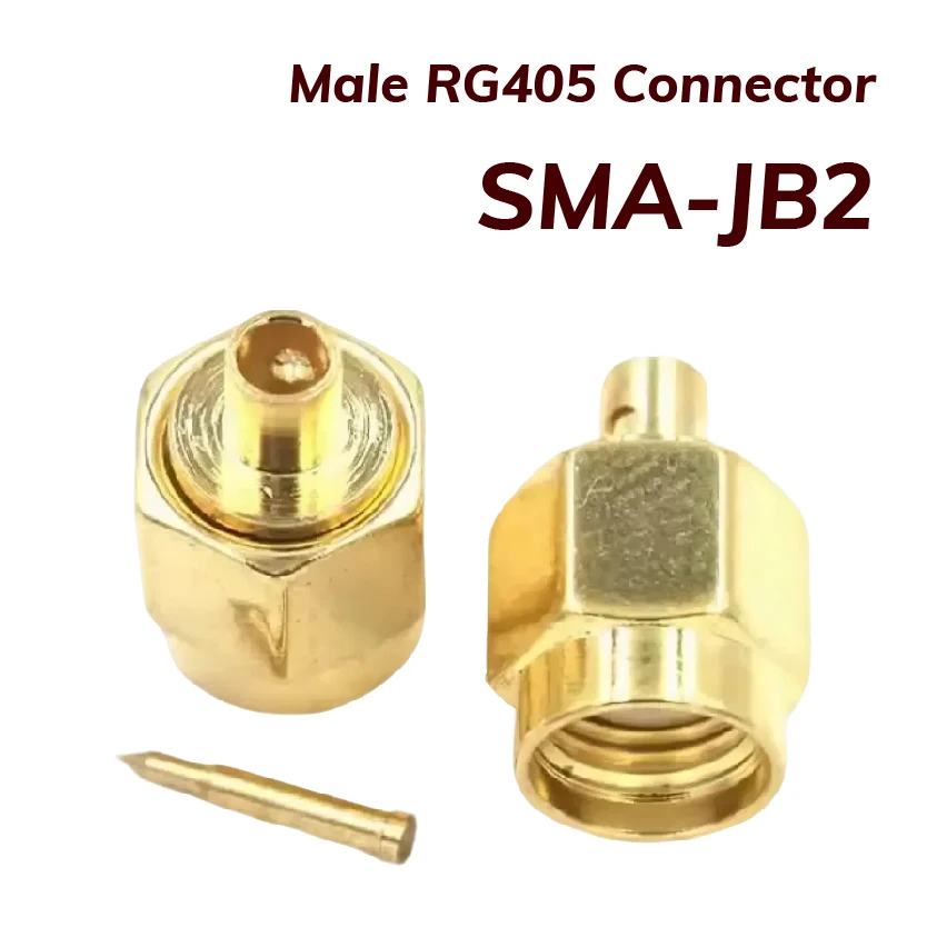 

SMA RF Connector SMA-JB2 Male Jack Plug Solder Semi-steel Semi-flexible for RG405 Cable Adapter