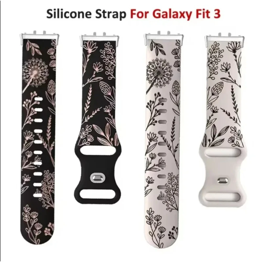 Graviertes Silikonarmband für Damen für Samsung Galaxy Watch Fit 3 Ersatz-Armband für Samsung Galaxy Fit3 Armband-Zubehör