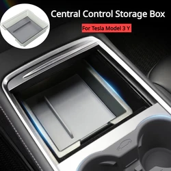 Caja de almacenamiento transparente para Tesla Model 3 Y, consola Central de Control Central, reposabrazos, caja de almacenamiento acrílica, accesorios interiores de coche