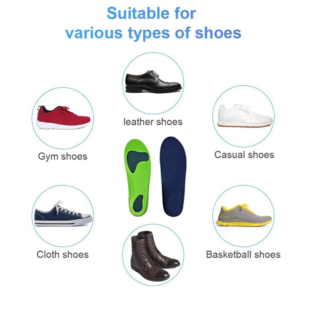 

Flatfoot thotic Insoles Arch Support Inserts Decompression Shoe Pad for Adults Correct Foot Posture Breathable EVA Gym