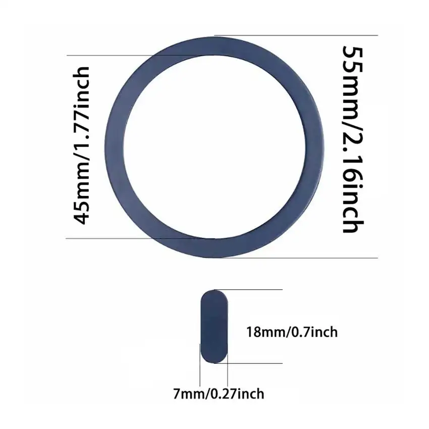 JCD para anillo de placa magnética Magsafe, pegatina de Metal Universal, soporte para cargador inalámbrico, hoja de placa de Metal para soporte magnético para coche