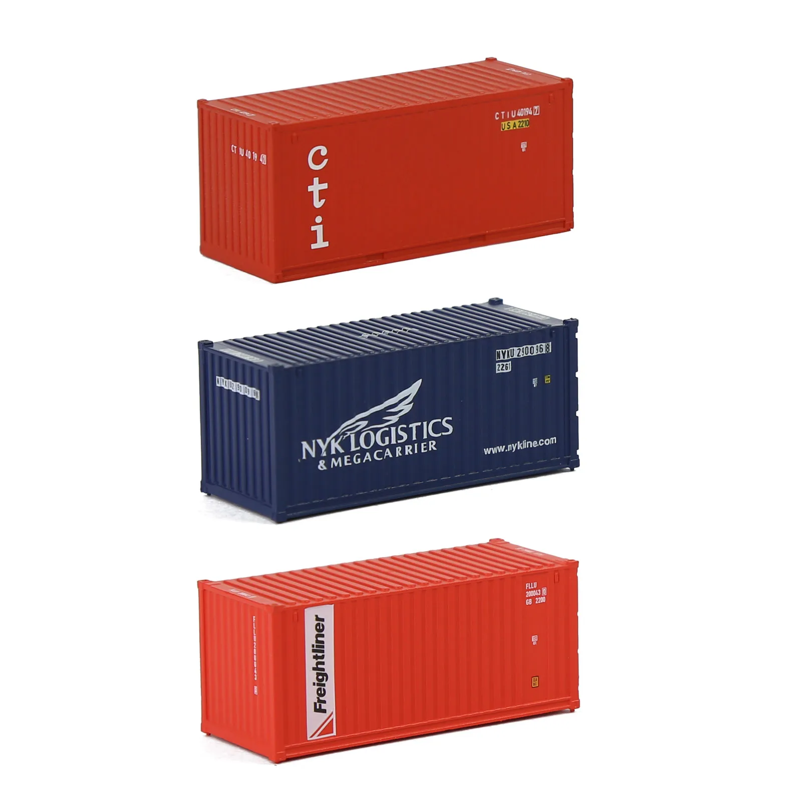 CARGO CONTAINER 製品セット 未使用品！ Evemodel 3pcs Different or Same N Scale 20' Shipping Container 1