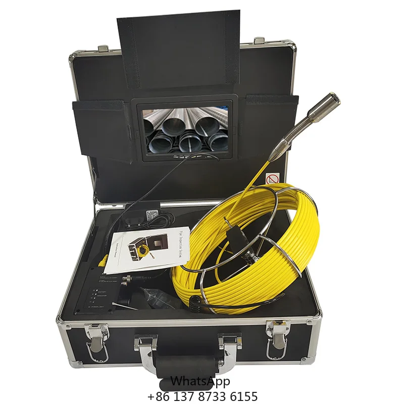 

TPWLCO 20-50m Cable 23mm IP68 Waterproof Drain Pipe Endoscope Camera 7inch Water Supply Pipeline Inspection System With DVR