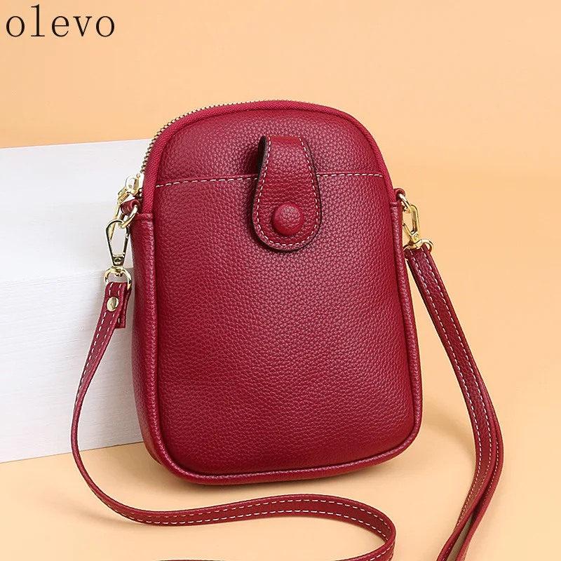Fashion Mobile Phone Bag Women Crossbody Bag One Shoulder Mini Small Square Bag Card Holder Female Portable PU Leather Wallet