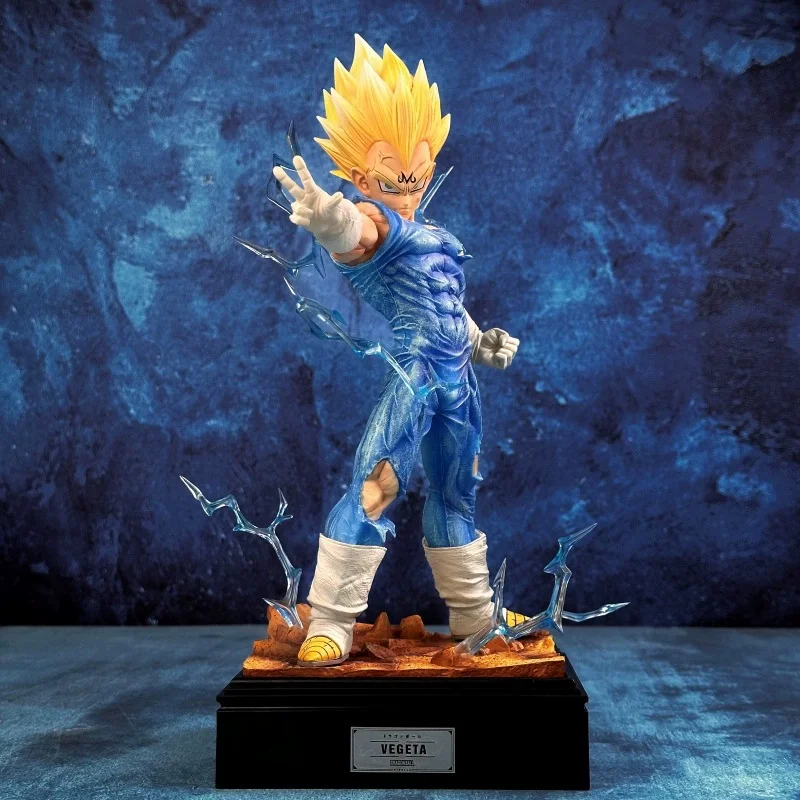 

Dragon Ball 30cm Majin Ssj2 Vegeta Action Figures Exquisite PVC Statue With Base Anime Model Toy Desktop Decor Collectible Gift