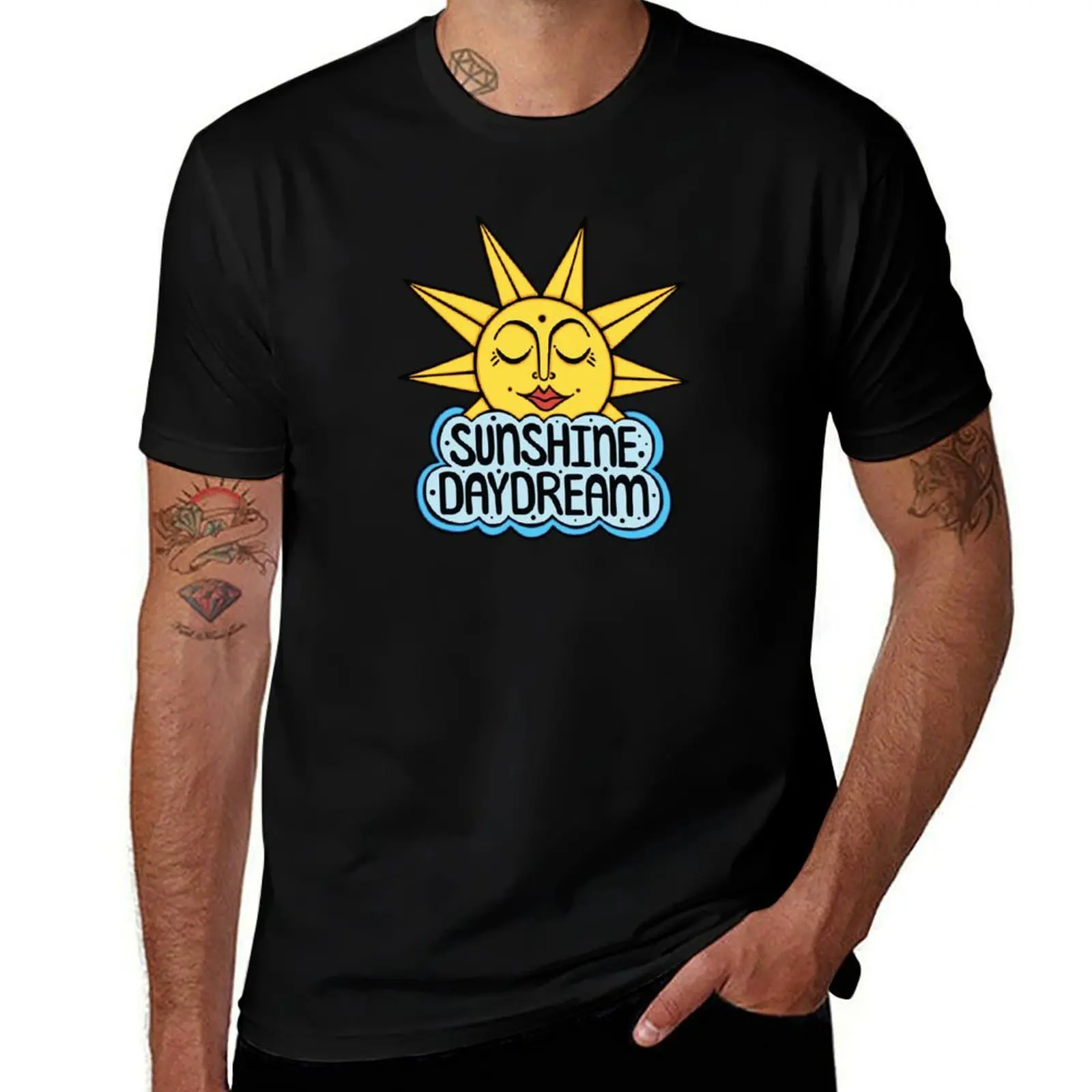 

Sunshine Daydream Happy Sun and Cloud T-Shirt Christmas Casual Tee Shirt