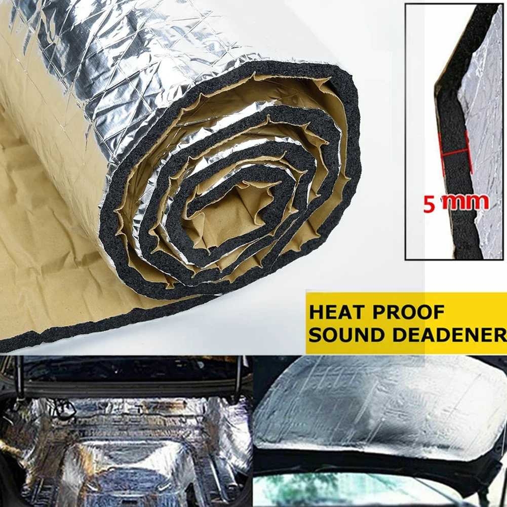 5mm Sound Proofing Foam Waterproof Accessory Car Door Heat insulation Insulation 100x40cm Tail box 1pc Vehicle