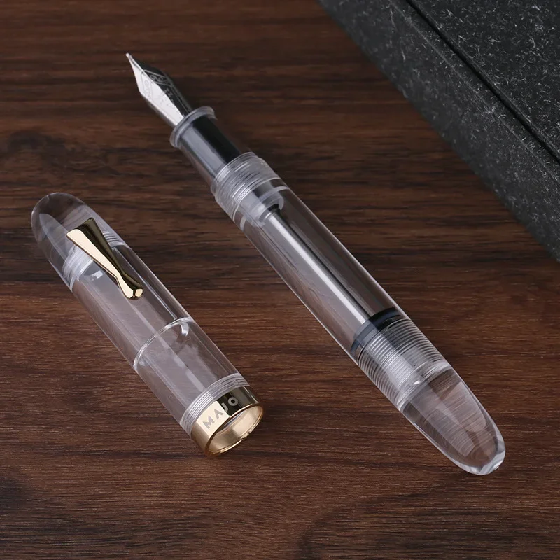 

Majohn C4 Transparent Acrylic Eyedropper Fountain Pen EF/F/M Nib Big Size Writing Ink Pen For Office Business School stationery