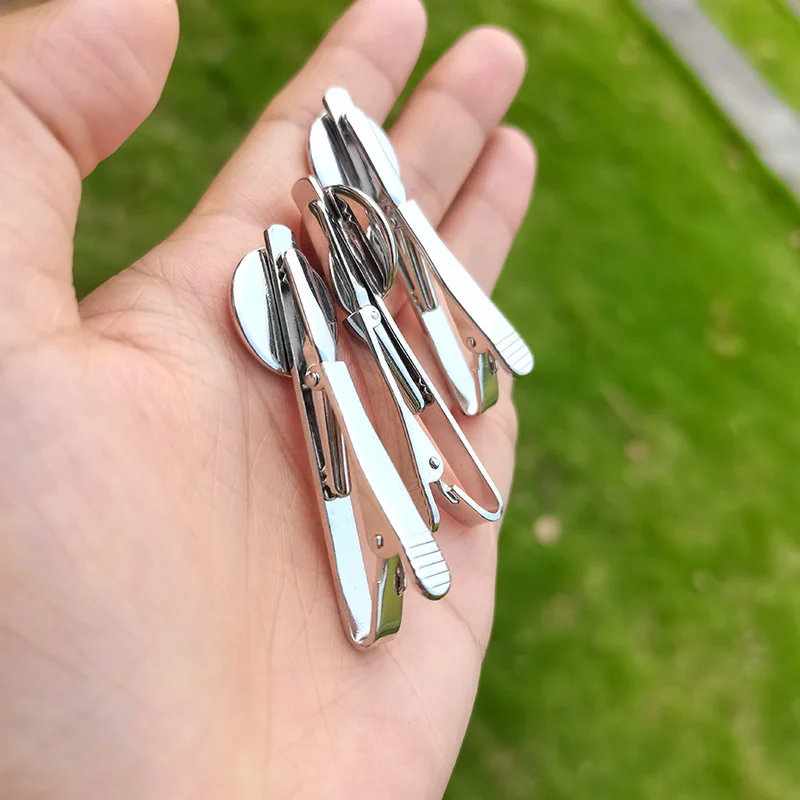 2024 Flag Tie Clips for Men Russia Serbia Czech Republic Portugal Norway Switzerland Brazil Germany Italy Canada Glass Jewelry