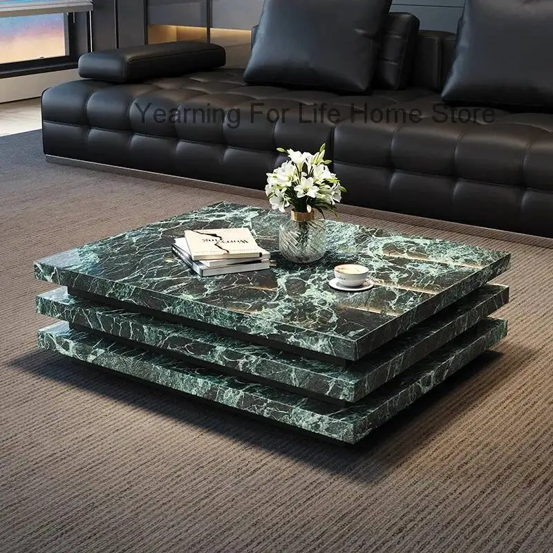 

Clear Industrial Mechanism Modern Coffee Table Aesthetic Living Room Side Table Luxury Center Meubles Lounge Suite Furniture