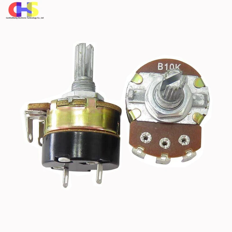 1pcs WH138-1 With Switch Potentiometer 5K 10K 20K 50K 100K 200K 250K 500K 1M WH138 Dimming Adjustable Resistance Governor